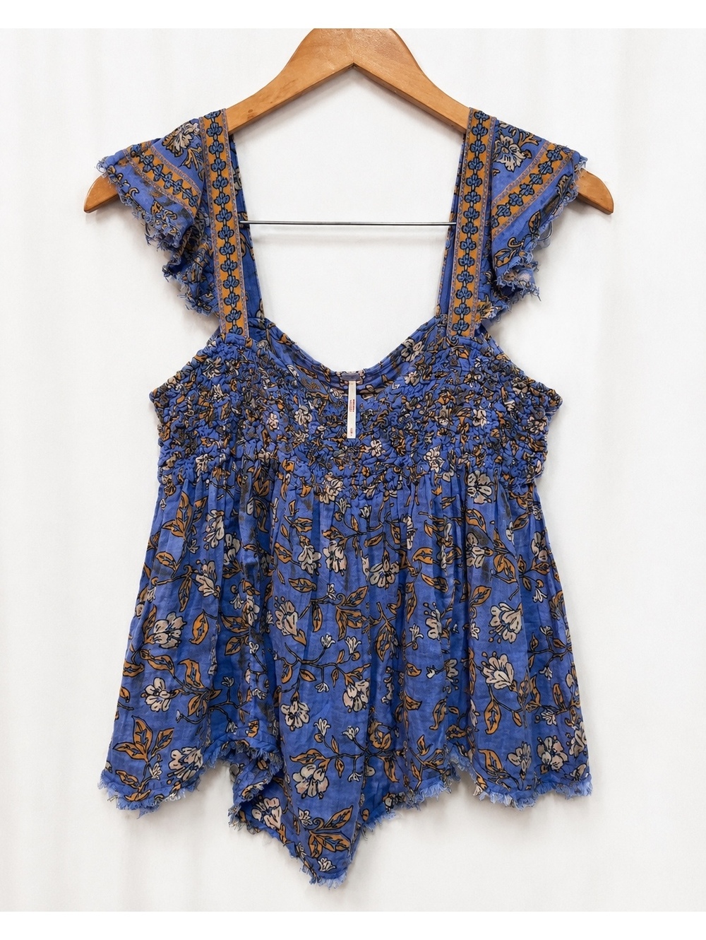 Free People Nala Printed Babydoll Top Size S
